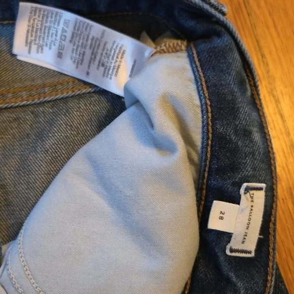 Great Condition Madewell Balloon Jeans In Greendale Wash - Picture 6 of 9